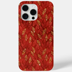 COQUE Case-Mate iPhone FEUILLES D'AUTOMNE ROUGE ET OR CLAIR