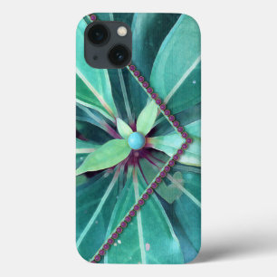 iPhone 13 Coque Feuilles de Cerisier en Main