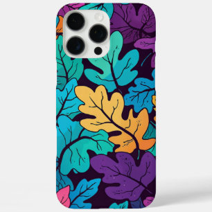Coque iPhone 16 Pro Max Feuilles de chêne profond coloré Motif d'automne