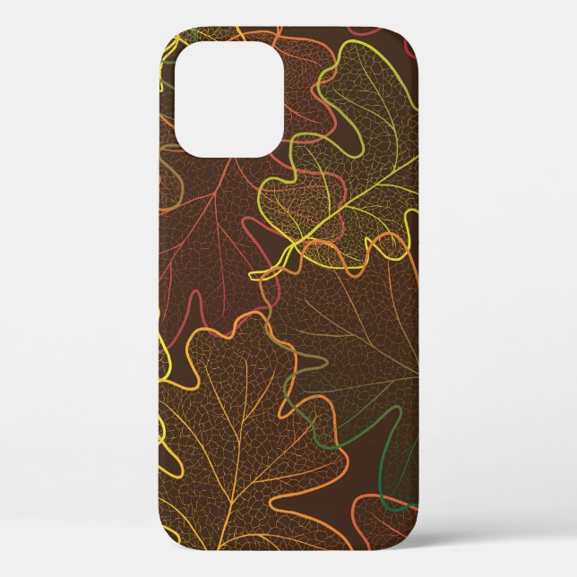 Coques Case-Mate iPhone Feuilles de chêne transparent, Motif d'automne. (Verso)