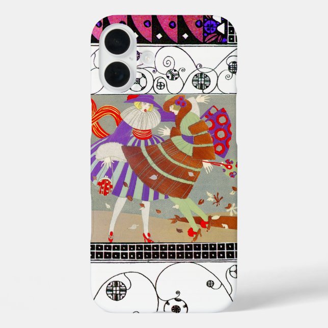 COQUES Case-Mate iPhone FEUILLES DE CHUTE, VENT, SWIRLS MODE COSTUME DESIG (Verso)