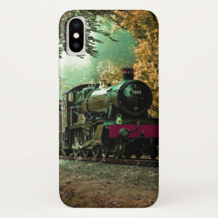 Case-Mate iPhone Case Feuilles de chute Vintages rétro de la locomotive