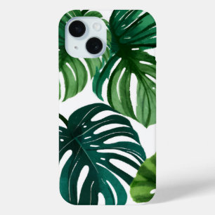 Coque Case-Mate iPhone Feuilles de Monstera   Aquarelle Moderne Simple