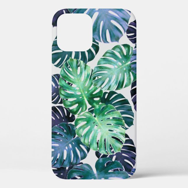 Coques Case-Mate iPhone Feuilles de Monstera Tropical (Verso)