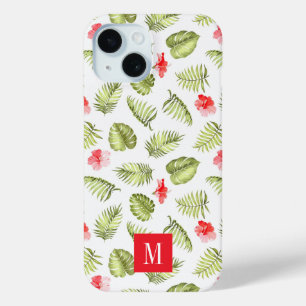Coque Case-Mate iPhone Feuilles de palmier botaniques Monogramme Rose Mod
