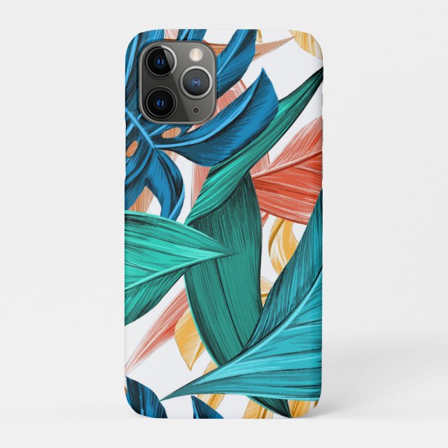 Coques Case-Mate iPhone Feuilles de palmier exotiques tropicales  (Dos)