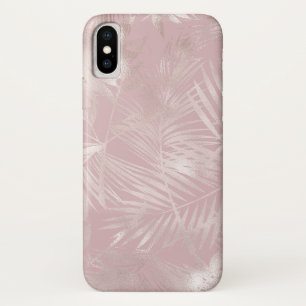 Case-Mate iPhone Case Feuilles de palmier tropical botanique rose or ros