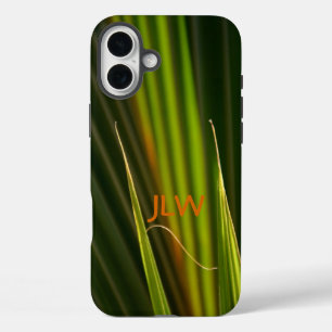Coque Pour iPhone 16 Plus Feuilles de palmier vert tropical personnalisables