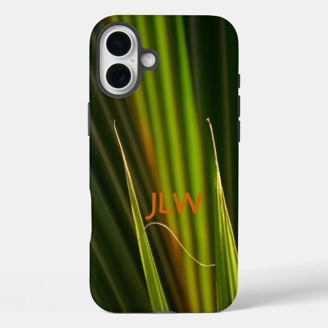 Coques Case-Mate iPhone Feuilles de palmier vert tropical personnalisables (Verso)