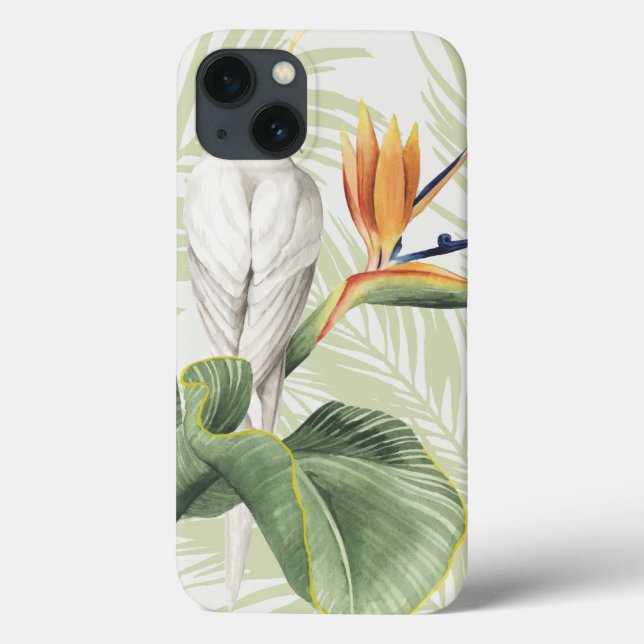 Coques Case-Mate iPhone Feuilles De Palmiers Avec Oiseau Blanc (Verso)