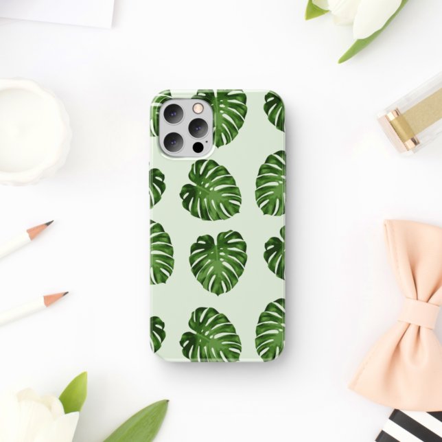 Coques Case-Mate iPhone Feuilles de palmiers, Feuilles verts, Motif tropic (Créateur téléchargé)