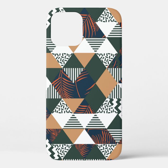 Coques Case-Mate iPhone Feuilles de palmiers géométriques, motif à la mode (Verso)
