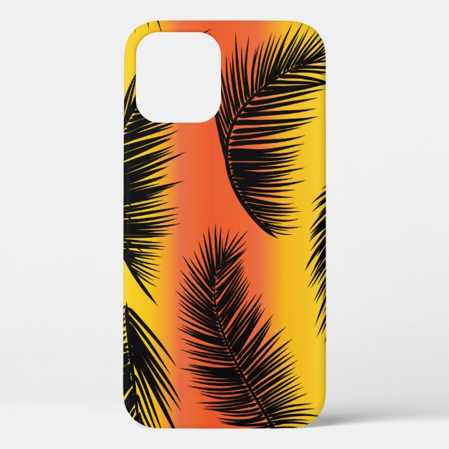 Coques Case-Mate iPhone Feuilles de palmiers : motif sans soudure. (Verso)