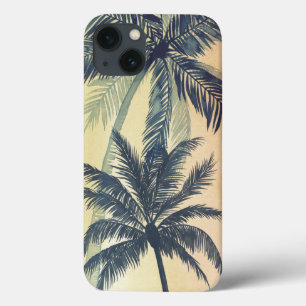 Etui iPhone 13 Feuilles de palmiers tropicaux