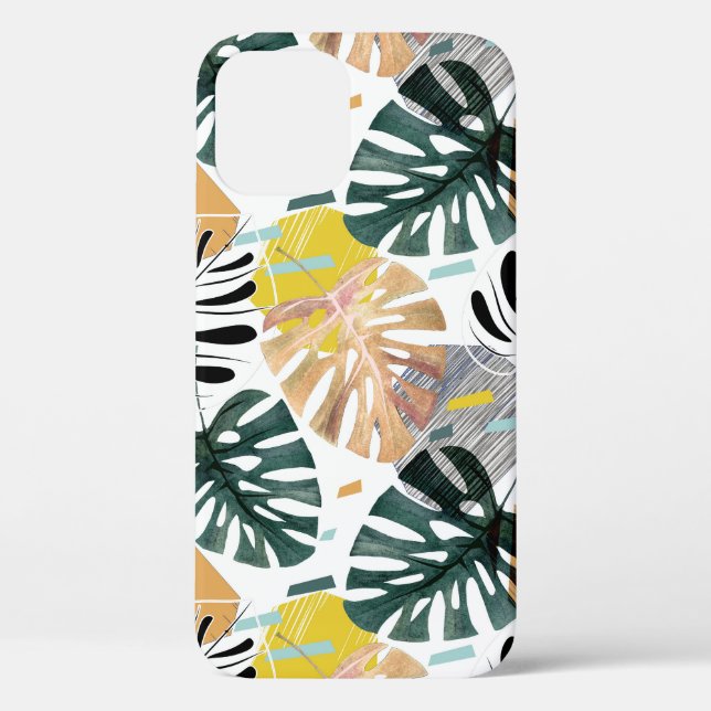 Coques Case-Mate iPhone Feuilles de palmiers tropicaux : éléments décorati (Verso)