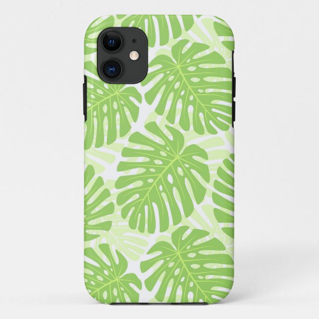 Coques Case-Mate iPhone Feuilles De Plante Tropical - Monstera Motif (Dos)