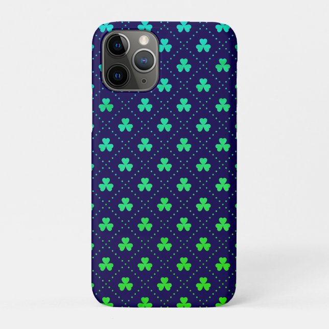 Coques Case-Mate iPhone Feuilles de trèfle motif de la Saint-Patrick-53223 (Dos)