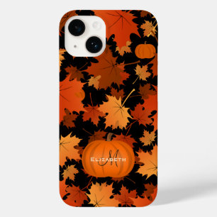 Coques Pour iPhone Feuilles d'érable d'automne et nom de citrouille m