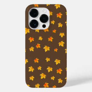 Coque Case-Mate iPhone Feuilles d'érable sur fond marron