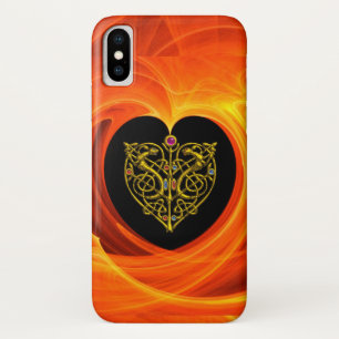 Coque Case-Mate iPhone FEUILLES D'OR, jaune orange noir