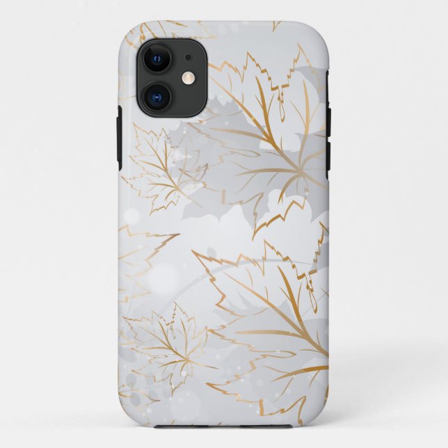Coques Case-Mate iPhone Feuilles Dorées 3 (Dos)