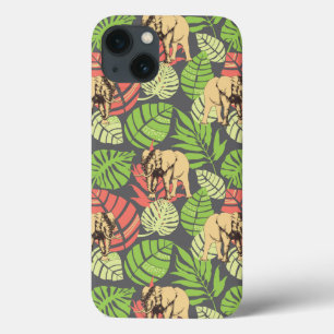Etui iPhone Case-Mate Feuilles Et Éléphants De La Jungle Exotique