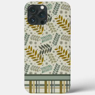 Case-Mate iPhone Case Feuilles modernes Plaid Inspirivity Motif