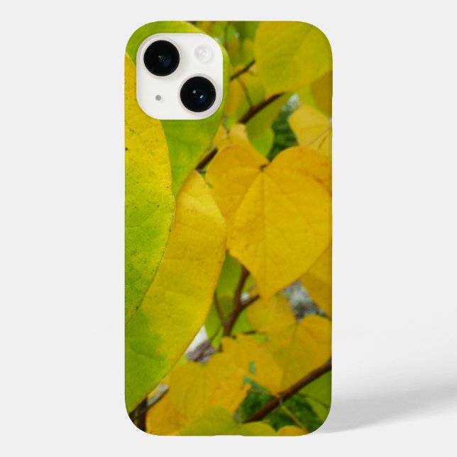 Coques Case-Mate iPhone Feuilles rouges jaunes et verts (Verso)