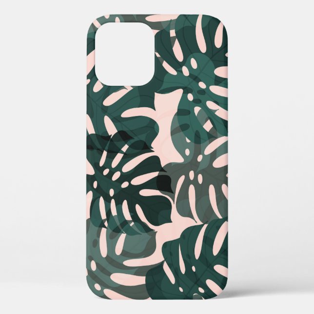 Coques Case-Mate iPhone Feuilles tropicaux : Aquarelle Abstraite (Verso)