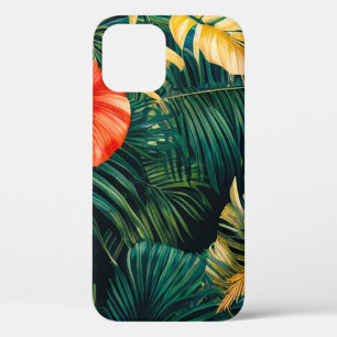 Case-Mate iPhone Case Feuilles tropicaux colorés et fleurs d'Hibiscus  