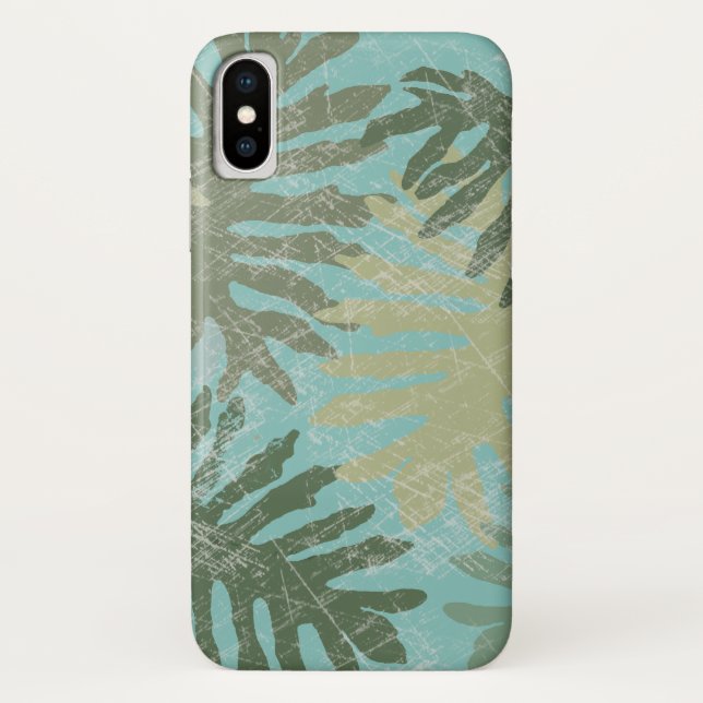 Coques Case-Mate iPhone Feuilles tropicaux défraîchis (Dos)