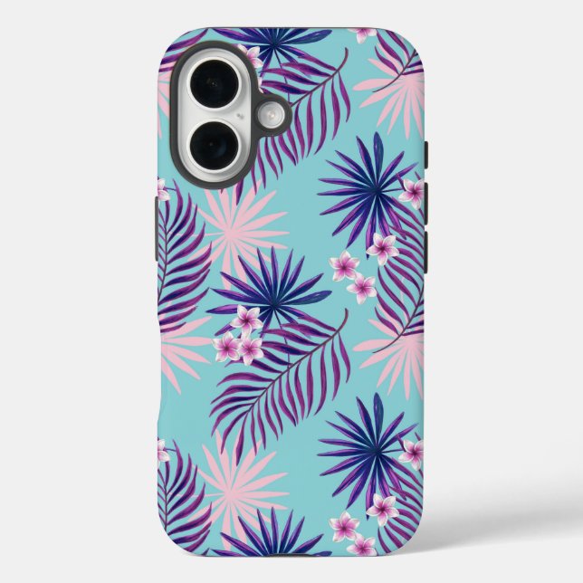 Coques Case-Mate iPhone Feuilles tropicaux et fleurs 2 (Verso)