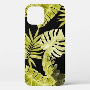 Case-Mate iPhone Case Feuilles tropicaux, orchidées, motif aquarelle.