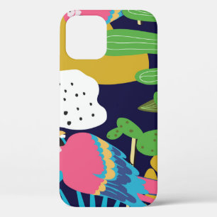 Case-Mate iPhone Case Feuilles tropicaux, perroquets : arrière - plan d'