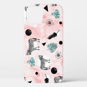 Case-Mate iPhone Case Feuilles tropicaux Zebras Cravate-Dye Motif