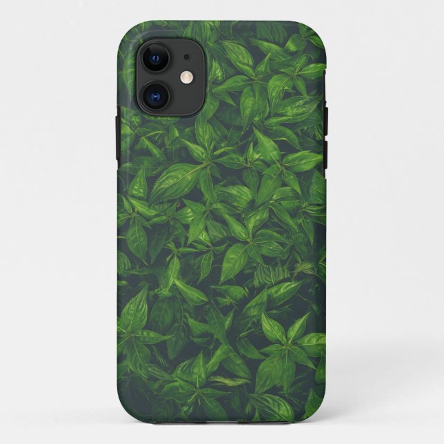 Coques Case-Mate iPhone Feuilles Vertes Foncées  (Dos)