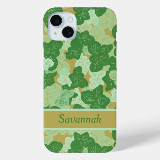 Coques Case-Mate iPhone Feuilles Vertes Tropicales (Verso)