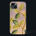 iPhone 13 Case Feuilles verts et jaunes sur Arrière - plan couche<br><div class="desc">Le violet et l'or d'un arrière - plan couché de soleil est le parfait contraste avec les feuilles jaunes et verts qui sont le point fort de cette pièce de Megan Meagher. On entend presque le vent chanter en caresse les feuilles.</div>