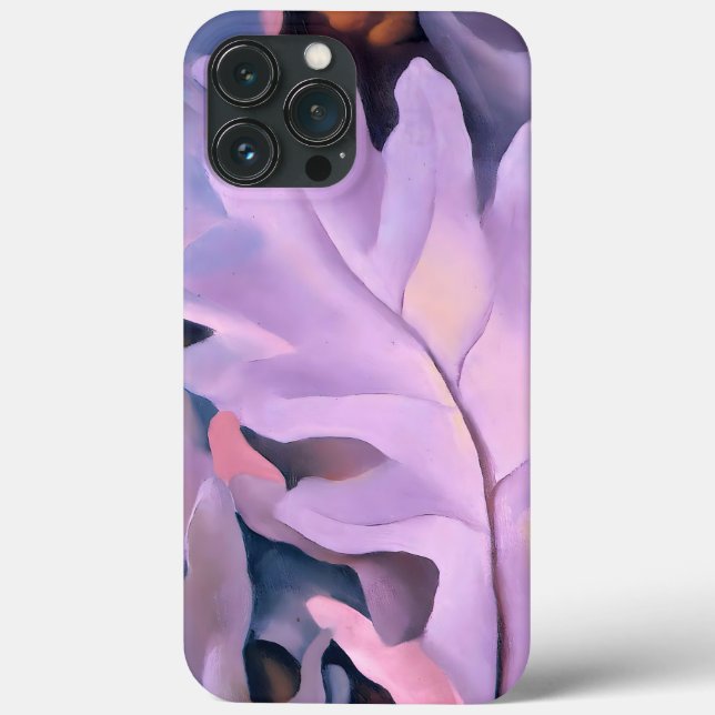 Coques Case-Mate iPhone Feuilles violets par Georgia Okeeffe (Verso)