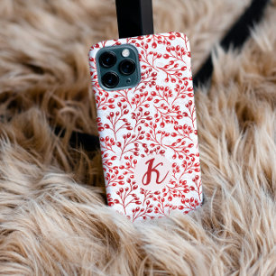 Case-Mate iPhone Case Feuilleté rouge Motif moderne Élégant Monogramme