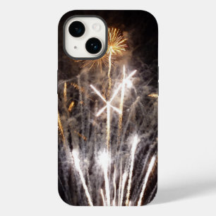 Coque Case-Mate iPhone Feux d'artifice blancs et or II Célébration patrio