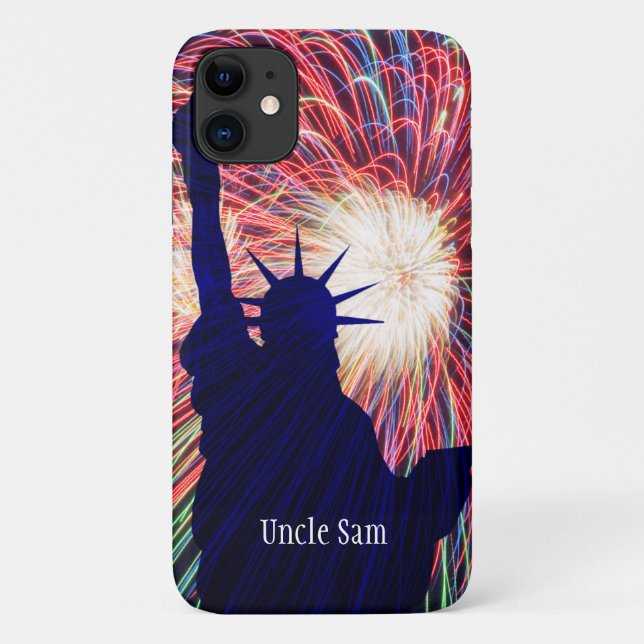 Coques Case-Mate iPhone Feux d'artifice personnalisés du 4 juillet (Dos)