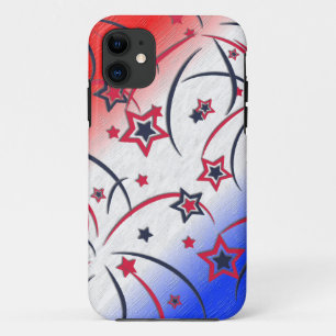Case-Mate iPhone Case Feux d'artifice sur Bleu Blanc Rouge
