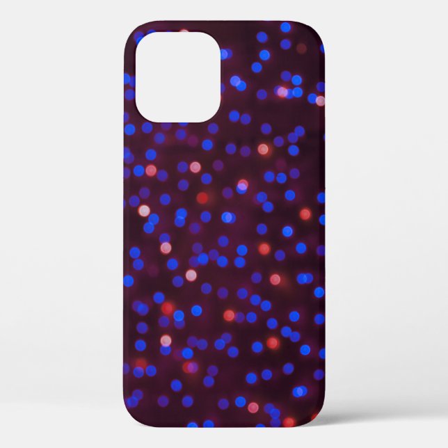 Coques Case-Mate iPhone Feux de Noël, flou, arrière - plan festif. (Verso)