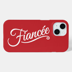 Coque Case-Mate iPhone Fiancée blanche sur rouge