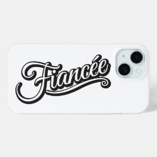 Coque Case-Mate iPhone Fiancée noir/blanc sur blanc