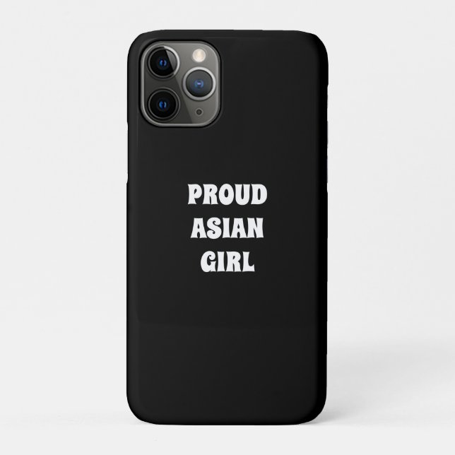 Coques Case-Mate iPhone Fier asiatique fille, noir blanc (Dos)