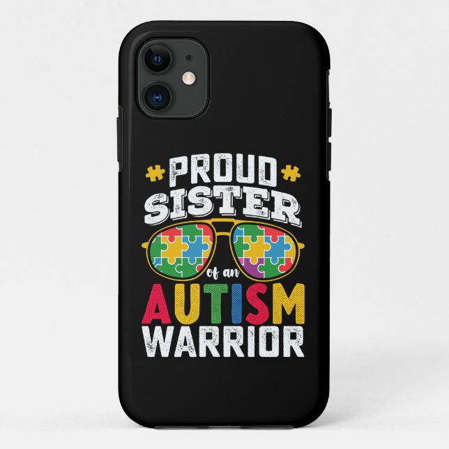 Coques Case-Mate iPhone Fier Soeur D'Un Autisme Guerrier Famille (Dos)