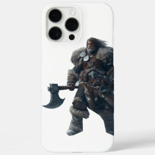 Coque iPhone 16 Pro Max Fierce Barbarian Warrior avec l'Ancien Ax