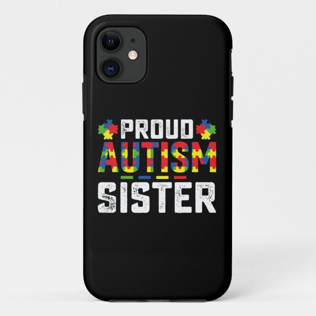 Coques Case-Mate iPhone Fière Autisme Soeur Sensibilisation Famille Autist (Dos)